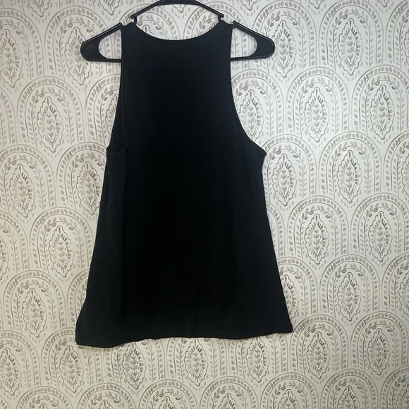 Torrid Womens Size 1 Tank Top Black Round Neck Sleeveless Cotton Cute Chic Soft - Picture 2 of 3
